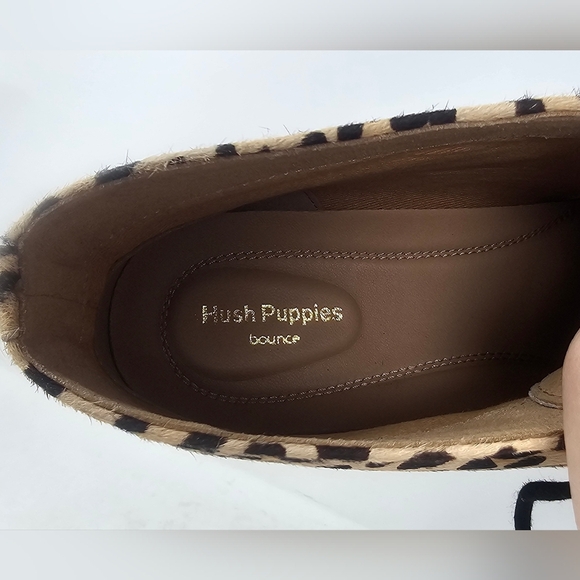 Hush Puppies Women's Leather Bailey  Leopard Print Chukka Ankle Booties Size 10W - Picture 11 of 15